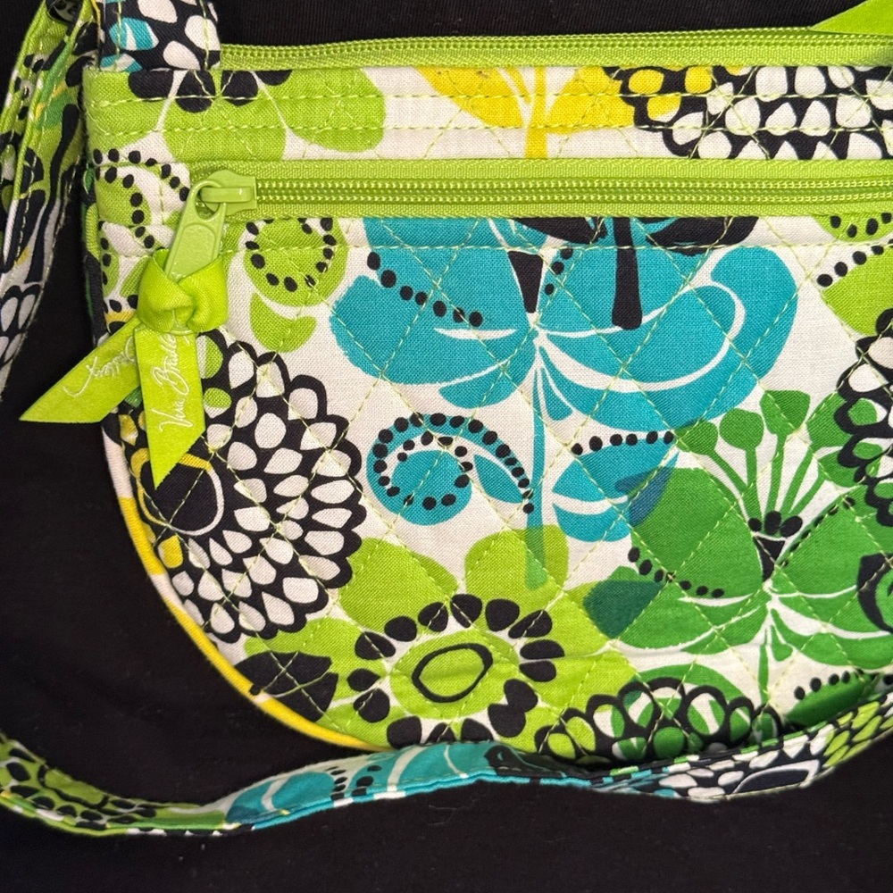 Vera Bradley Green and Blue Floral Crossbody Bag